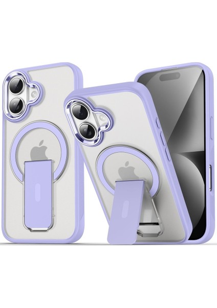 Apple iPhone 16 Plus Yüksek Kenarlıklı Magsafe Standlı Stable Kapak Kılıf