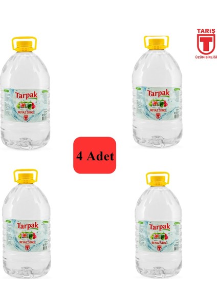 Tarpak Beyaz Sirke 5 Lt Pet Dar Ağız 4 Adet
