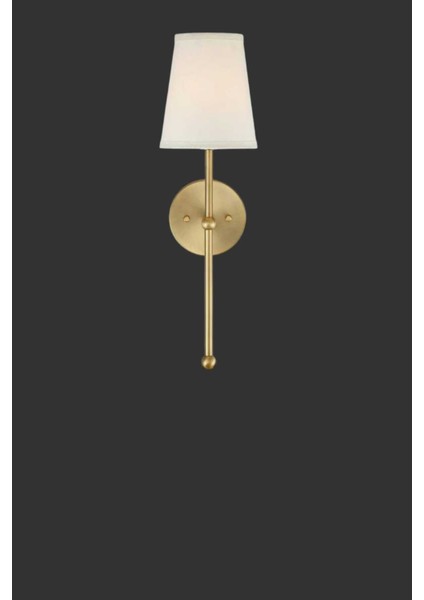 2'li Eskitme Kaplamalı Krem Konik Aplik, Metal, E27, Altın Renk, Şık Aydınlatma fiyatları