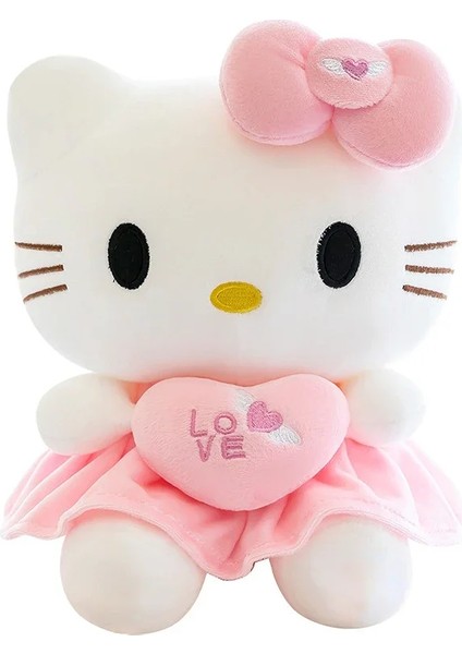 Kawaii Anime Kt Kedi Peluş Bebek Sanrio Kt Kedi Peluş Oyuncaklar Yastık Yumuşak Dolması Sevimli Pembe Bebek Karikatür Dekorasyon Hediye (Yurt Dışından)