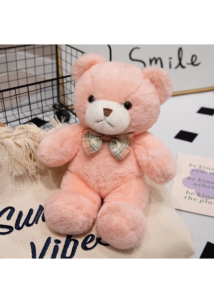 30CM Kawaii Renkli Papyon Ayı Bebek Peluş Oyuncak Kucaklama Ayı Bebek Doğum Günü Hediyesi Yastık Oyuncak Ayı (Yurt Dışından)
