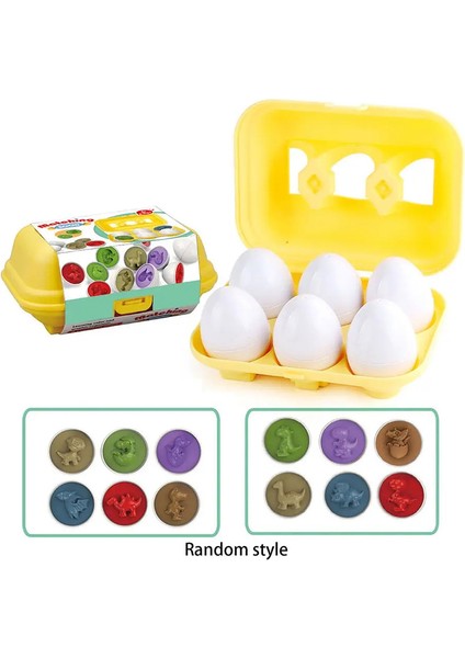 Montessori Yumurta 3D Bulmaca Öğrenme Eğitimi Matematik Oyuncakları Çocuklar Çocuklar Için Akıllı Oyun Çocuklar Için Akıllı Oyun Çocuk Rengi: Dinozor Eşleştirme (Yurt Dışından)
