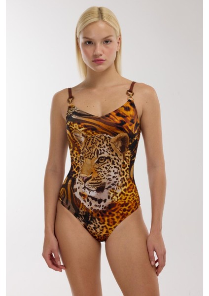 4300 Leopar Desenli Toparlayıcı Mayo