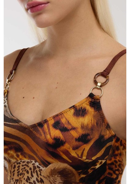 4300 Leopar Desenli Toparlayıcı Mayo fiyatları