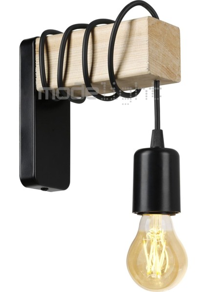 Modern Siyah Ahşap Duylu Aplik, Zarif ve Şık Dekorasyon Parçası fiyatları