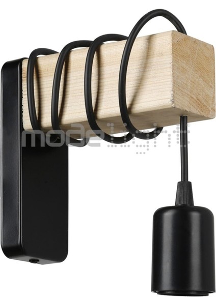 Modern Siyah Ahşap Duylu Aplik, Zarif ve Şık Dekorasyon Parçası modelleri