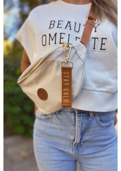 Stay Gold Kanvas Crossbody Bel ve Omuz Çantası - Waist Bag fiyatları