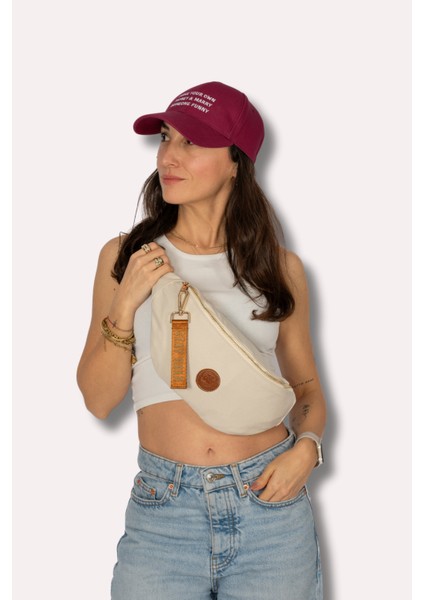 Stay Gold Kanvas Crossbody Bel ve Omuz Çantası - Waist Bag fırsatları