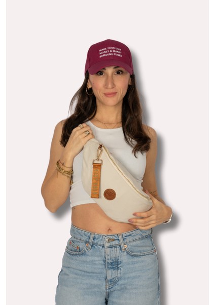 Stay Gold Kanvas Crossbody Bel ve Omuz Çantası - Waist Bag indirimleri