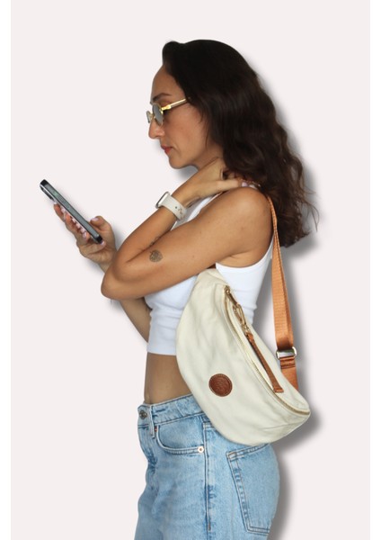 Stay Gold Kanvas Crossbody Bel ve Omuz Çantası - Waist Bag