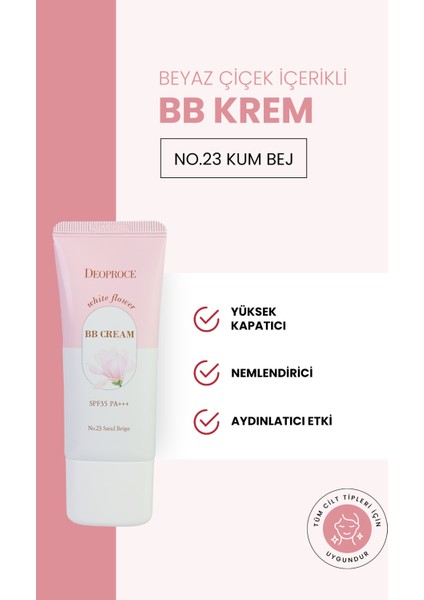 Beyazlatıcı ve Işıltı Artırıcı White Flower Bb Krem 30ML No:23