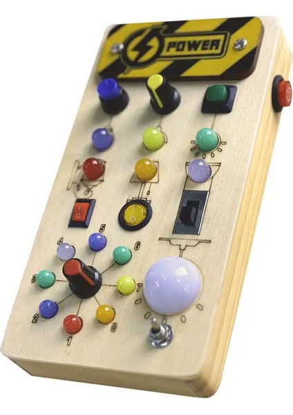 Montessori Toys Ahşap Meşgul Kurul Geçiş Oyuncakları Düğme LED Işıkları ile Toddler Okul Öncesi Öğrenme Aktivite Için Duyusal Yolculuk Oyuncakları: B (Yurt Dışından)