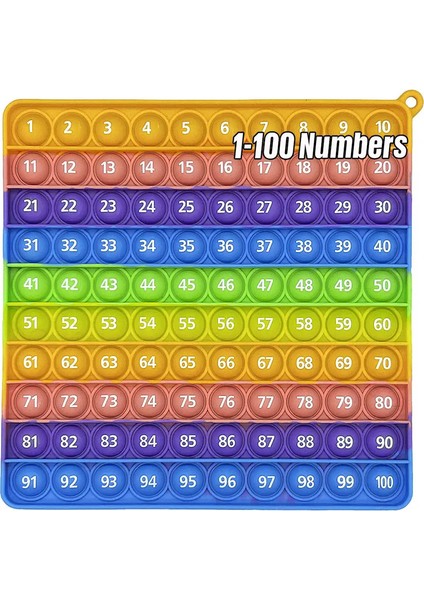 1-100 Sayıları Öğrenin Pop Oyuncak Matematik Oyunları, Matematik Öğretim Manipülatifleri Montessori Okul Için Eğitim Oyuncakları Kidscolor: Çok Renkli 1-100 S (Yurt Dışından)