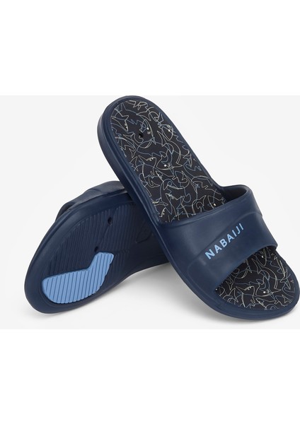 Çocuk Havuz Terliği - Siyah - Köpekbalığı Desenli - Slap 500 fırsatları