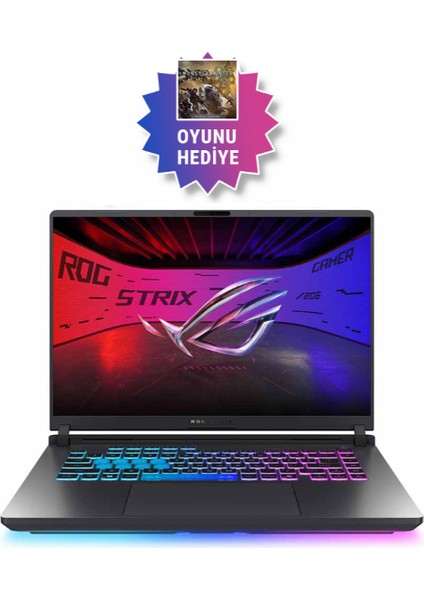 ROG Strix G16 G615LR-S5211 12GB GeForce RTX5070 Ti 140w Intel Ultra 7 255HX 32GB RAM 1TB SSD 16 inç WQXGA 240HzTaşınabilir Bilgisayar