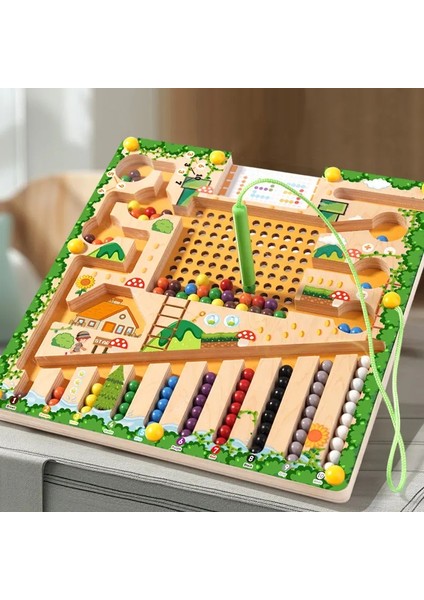 Manyetik Sıralama Oyunları Montessori Bulmaca Oyuncakları Labirent Board Öğrenme Renk Sayma Numarası Sınıflandırma Ahşap Eğitim Oyuncak: Çift Taraflı Tahta (Yurt Dışından)