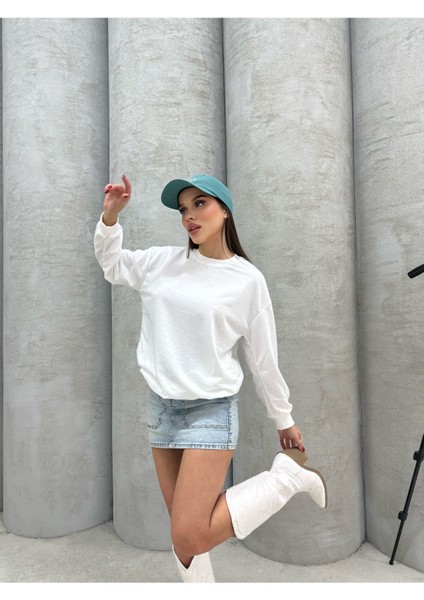 Düz Renk Kadın Sweatshirt modelleri