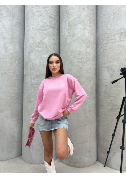 Düz Renk Kadın Sweatshirt