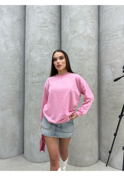 Düz Renk Kadın Sweatshirt modelleri
