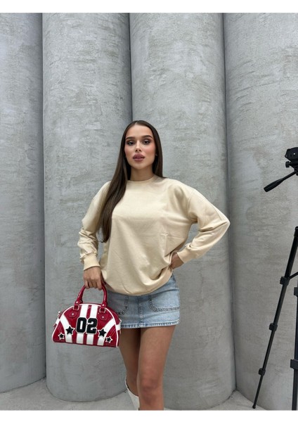 Düz Renk Kadın Sweatshirt modelleri