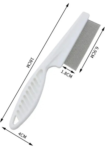 Pireli Tarak Köpek Kedi Saçı Temizleme Fırçası Çelik Yoğun Dişli Sıra Tarak Tnabilir Evcil Hayvan Evrensel Bakım Temizlik Malzemeleri l 18X4 cm (Yurt Dışından)