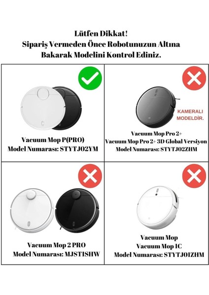 Robot Yedek Xiaomi Mop Pro | Viomi V2-V3-Se Uyumlu - 6 Adet Hepa Filtre