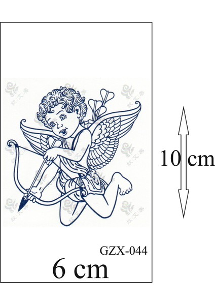 1 Aylık Gerçekci Eros Melek Dövme Geçici Tattoo Yapıştırma Etiket