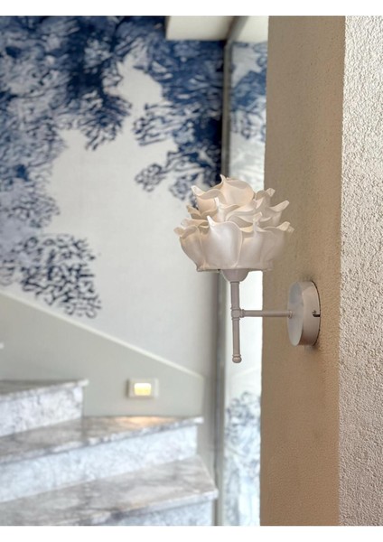 Modern beyaz metal şık kablosuz pilli aplike, 35 cm uzunluk, dekoratif ve kullanışlı. fırsatları