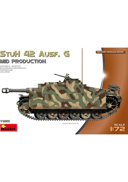 72115 1:72 Stuh 42 Ausf G Ara Üretim