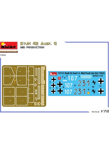72115 1:72 Stuh 42 Ausf G Ara Üretim