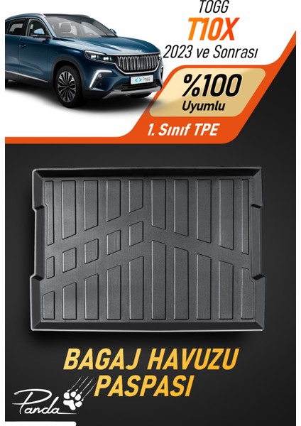 Togg T10X 2023 Sonrası 4d Havuzlu Bagaj Havuzu