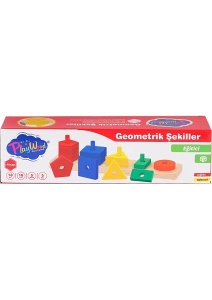 Nessiworld ONY-305 Ahşap Geometrik Şekiller -Onyıl Oyuncak