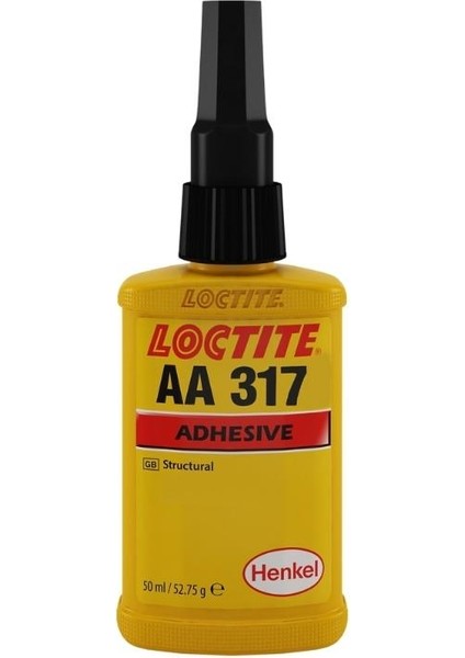 Loctite Aa 317 Cam ve Metal Için Akrilik Yapıştırıcı - 50 Ml.