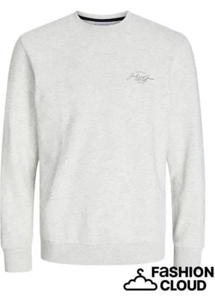 Üç Iplik Küçük Baskılı Erkek Sweatshirt