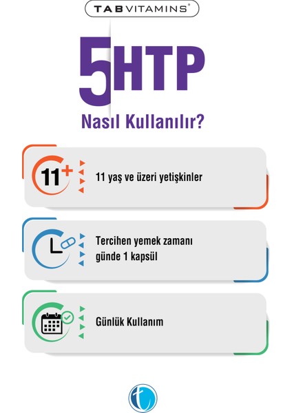 5-HTP 30 Bitkisel Kapsül Valerian Vitamin B6 P5P Vitamin D3