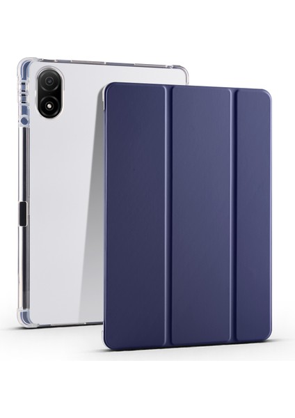 For Honor Pad V8 Pro 3-Folding Transparent Tpu Smart Leather Tablet Case (Yurt Dışından)