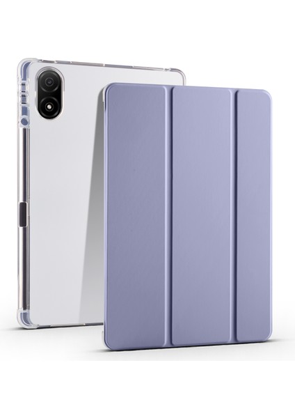 For Honor Pad V8 Pro 3-Folding Transparent Tpu Smart Leather Tablet Case (Yurt Dışından)