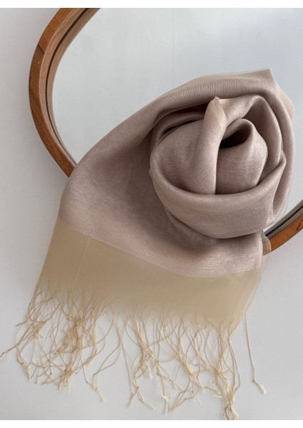 Ipekli Çift Kat Tüllü Şal