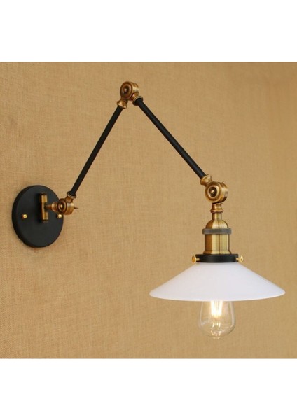 Retro Üç Mafsallı Hareketli Başlık Metal Aplik Çap: 22 cm