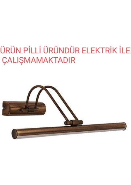50cm Pilli Aplik Ayna Üstü ve Tablo LED Aydınlatması, Çok Renkli, Metal, G9, 9V, 3000K