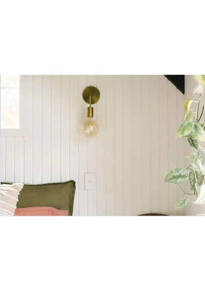 Rustik metal duvar aydınlatması, vintage tarzı dekoratif aplike, E27 duy, sarı renk