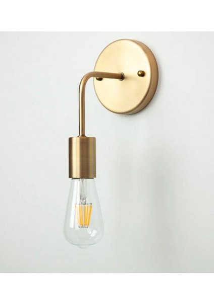 Rustik metal duvar aydınlatması, vintage tarzı dekoratif aplike, E27 duy, sarı renk fiyatları