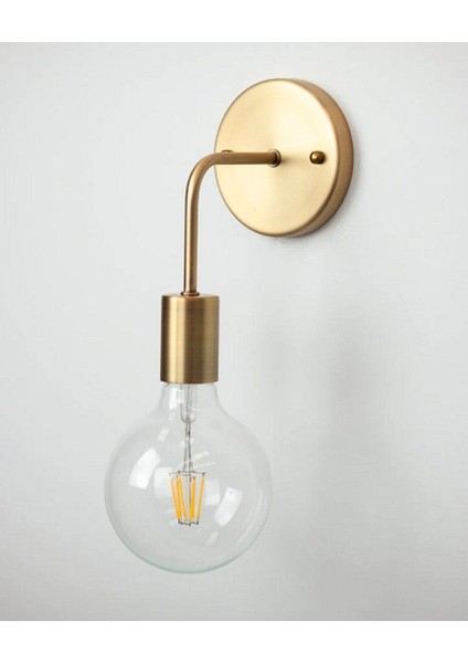 Rustik metal duvar aydınlatması, vintage tarzı dekoratif aplike, E27 duy, sarı renk modelleri