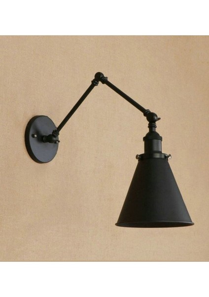 Ayarlanabilir Siyah Metal Okuma Lambası, E27 Duy Tipi, Şık ve Fonksiyonel Tasarım