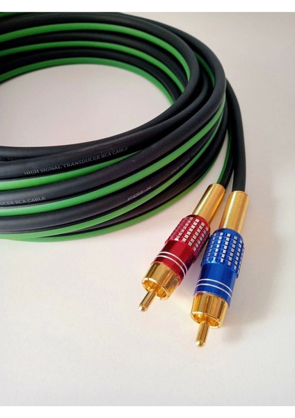 Amfi Rca Kablosu - Özel Yapım %100 Bakır Ofc Rca Ses Aktarım Kablosu - 2 Metre