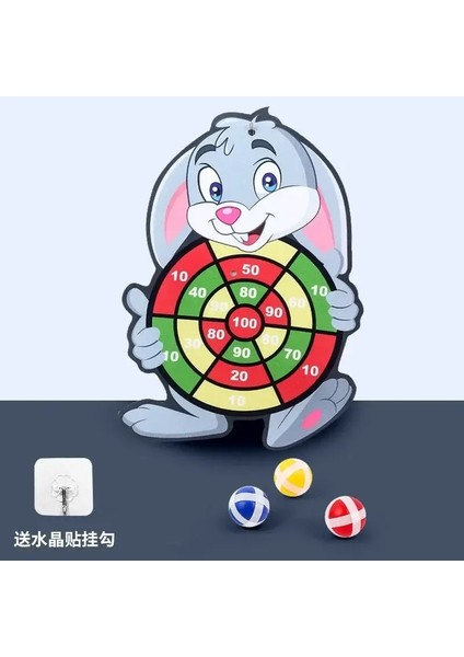 Montessori Sport Slingshot Hedef Yapışkan Top Dart Basketbol Masa Oyunları Eğitim Çocuk Dış Mekan Oyun Oyuncak Renk: Bunny 3 Balls (Yurt Dışından)