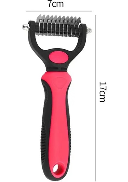 Profesyonel Pet Tüy Dökme Fırçası Köpek Kılı Temizleyici Evcil Hayvan Tüy Düğüm Kesici Yavru Kedi Tarakları Fırçalar Köpek Bakımı Tüy Dökme Malzemeleri Renk:kırmızı S (Yurt Dışından)