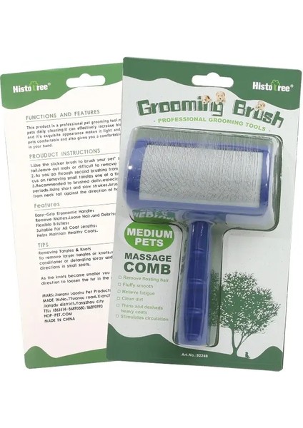 Köpek Fırçası Çelik Köpek Tarakları Köpek Masajı Köpek Bakım Fırçası Evcil Hayvan Tüy Temizleme Araçları Yumuşak Saplı Kedi Tarak Fırçası Kedi Rengi:mavi (Yurt Dışından)