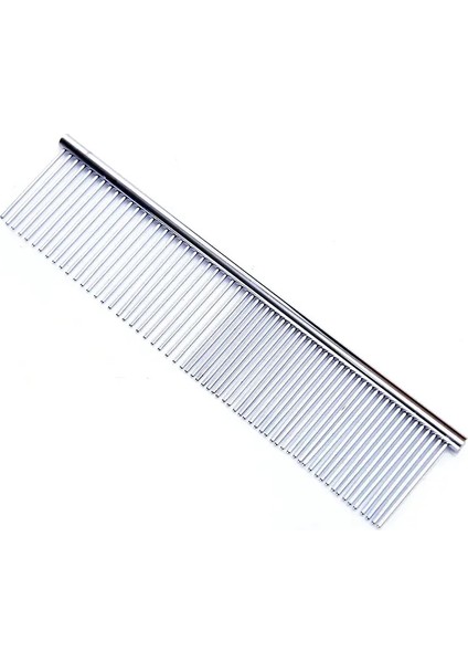 Pet Dematting Comb Paslanmaz Çelik Evcil Hayvan Bakım Tarakları Köpekler ve Kediler Için Hafifçe Gevşek Alt Tüyü ; Parazit Tarak; RENK:GÜMÜŞ/BOYUT:19X3,5CM (Yurt Dışından)