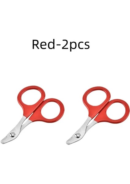 Kedi Tırnak Makası Küçük Köpek Kedi Profesyonel Köpek Yavrusu Tırnak Kesici Evcil Hayvan Tırnakları Makasları Düzeltici Bakım Kedi Aksesuarları Renk:Kırmızı-2 Adet (Yurt Dışından)